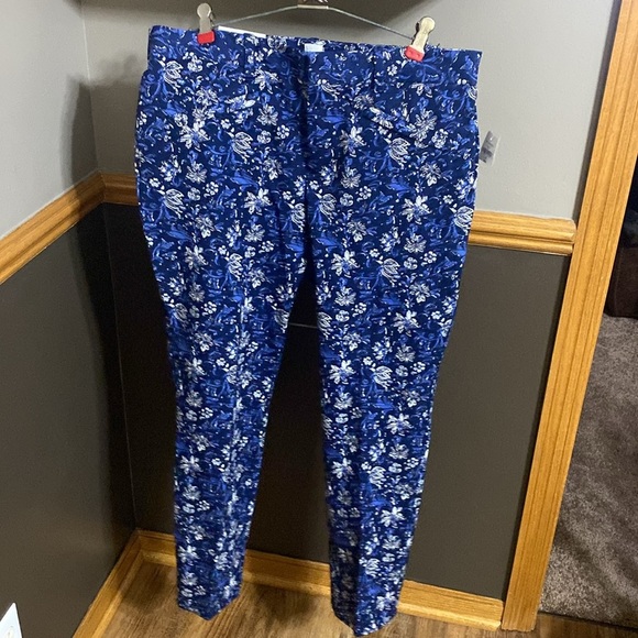 Gap blue & white floral mid rise skinny ankle jeans size 10R NWT - Picture 5 of 9